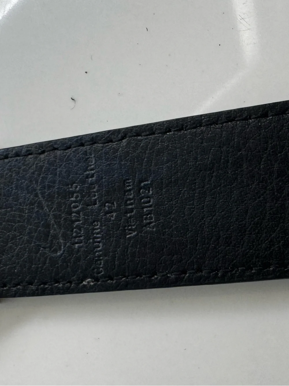 Nike Black Leather Belt with Silver Buckle